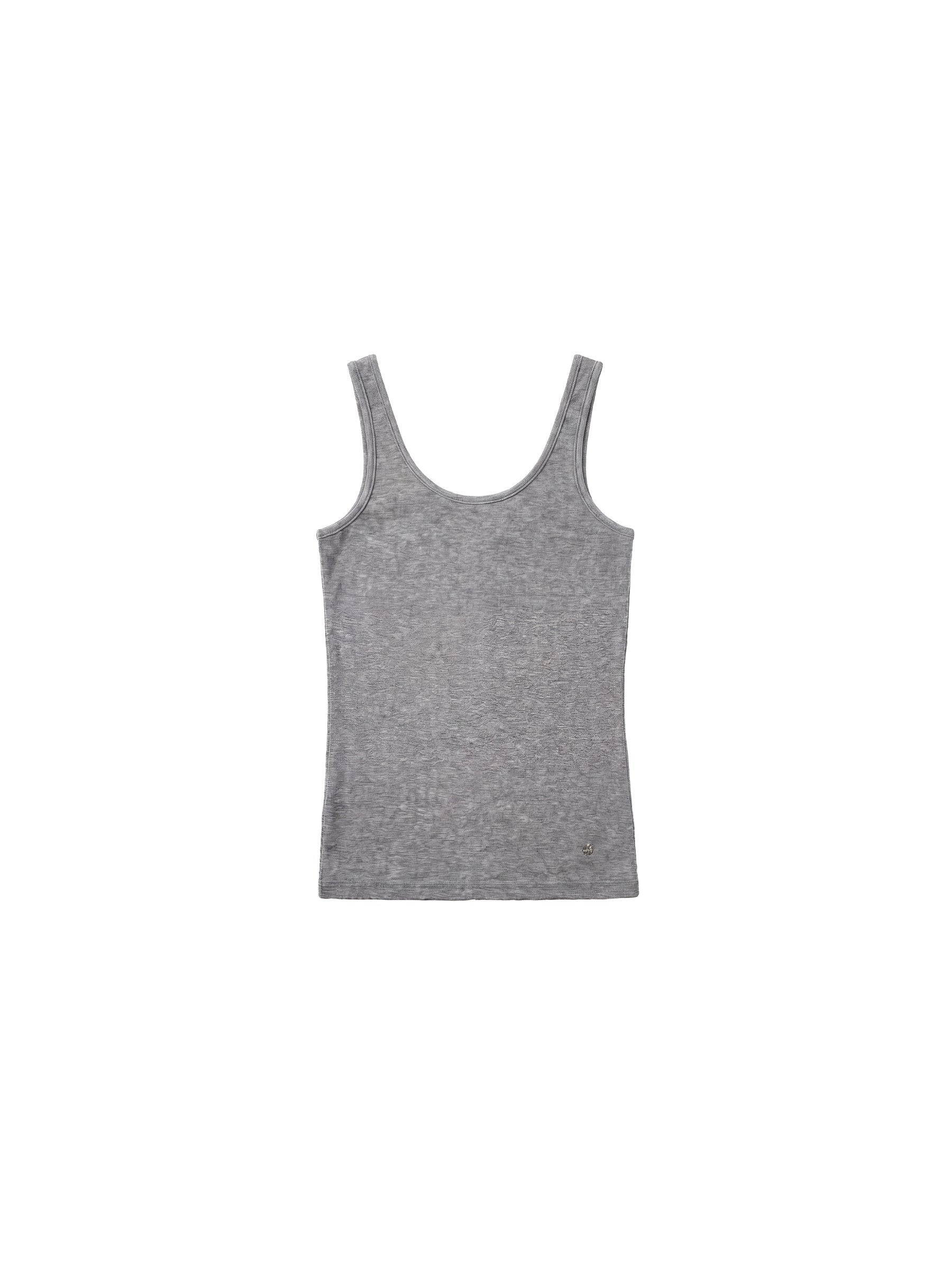 CUBIC Lyocell Wool Blend U-Neck Fitted Tank-17