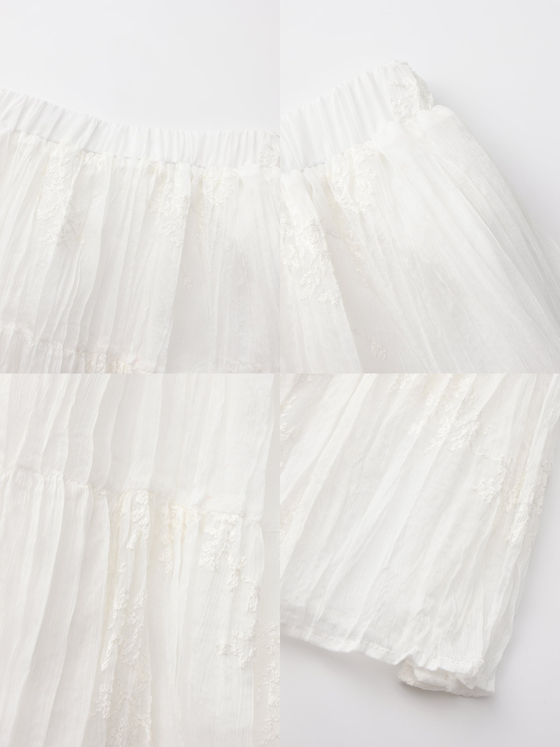 CUBIC Textured A-Line Embroidered Skirt(Pre order: 7 days)-17