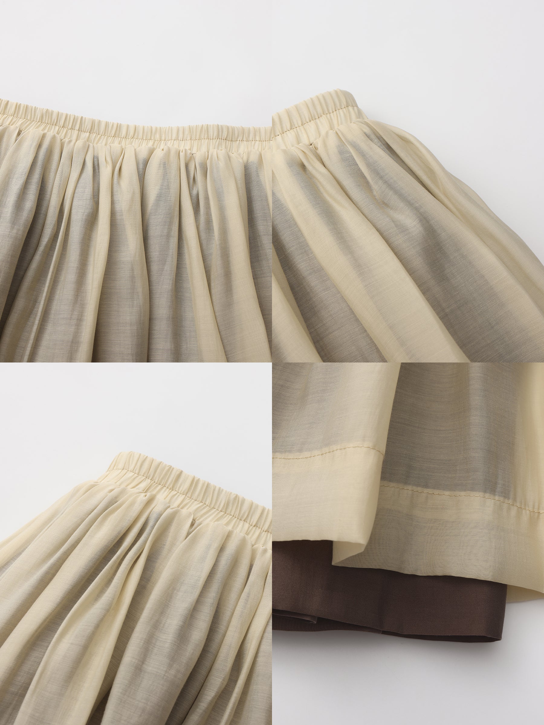 CUBIC Chic Lyocell Tiered Flare Skirt-17