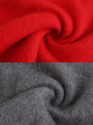 Loose Fit Color Block Jacquard Sweater