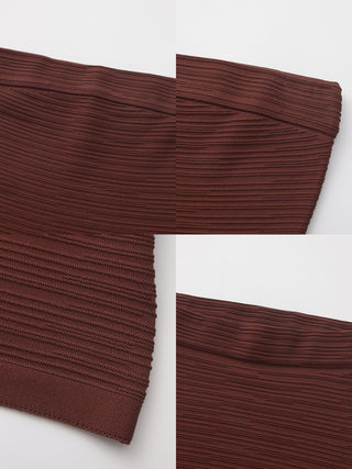Sculpted Textured Fitted Knit Top
