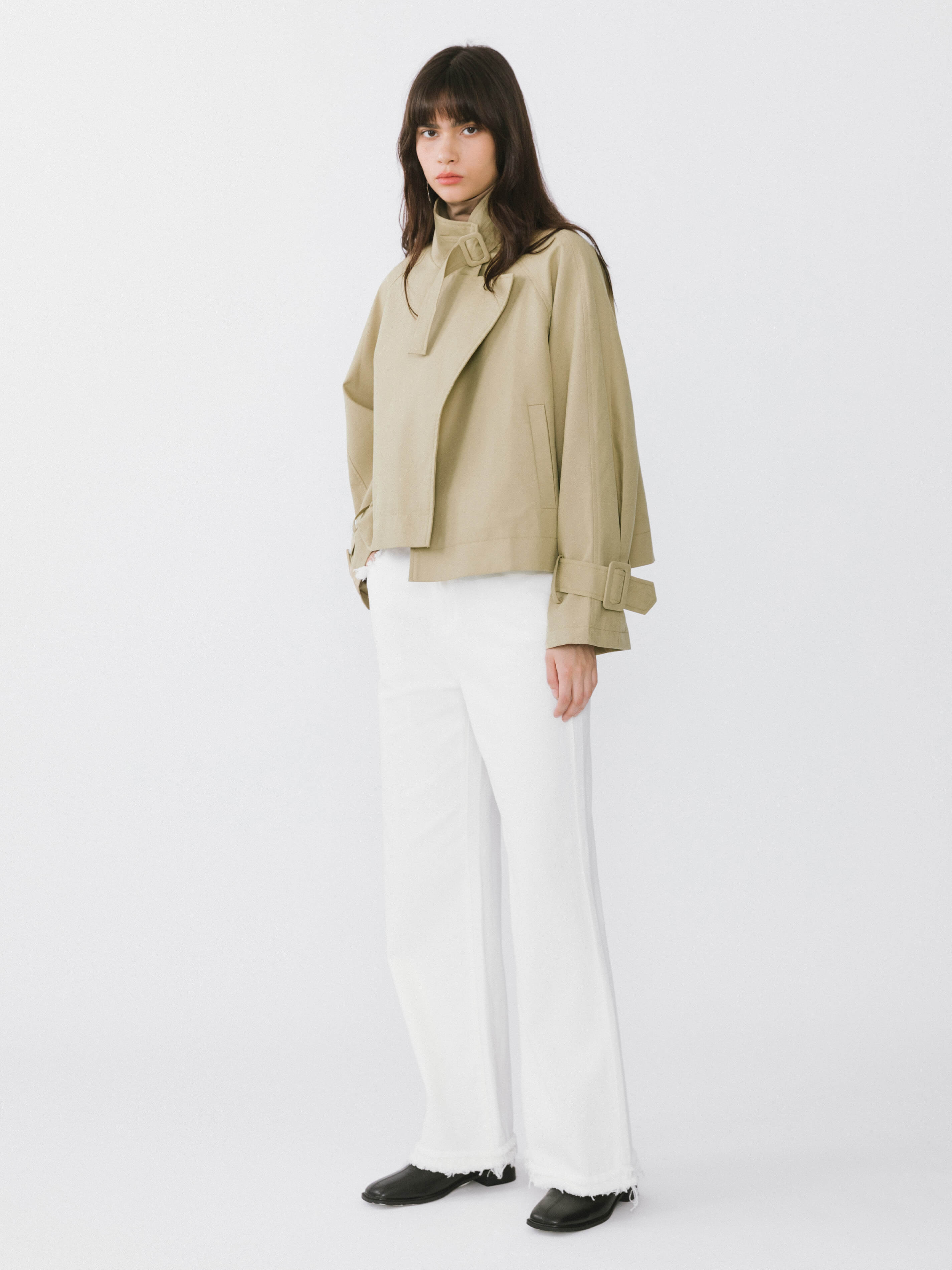 Raw Edge Wide Leg Jeans-17