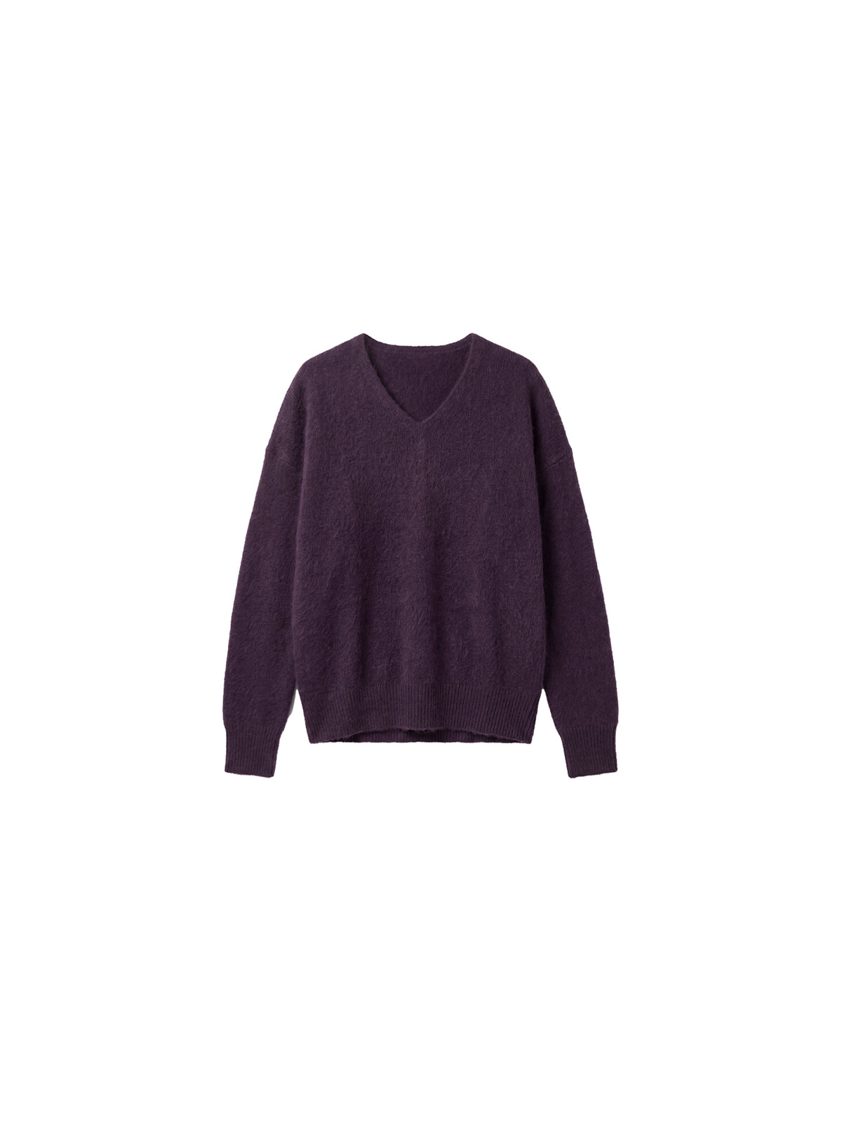 CUBIC Relaxed V-Neck Knit Sweater-17
