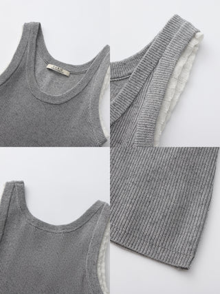 CUBIC Lace-trimmed Linen Knit Vest
