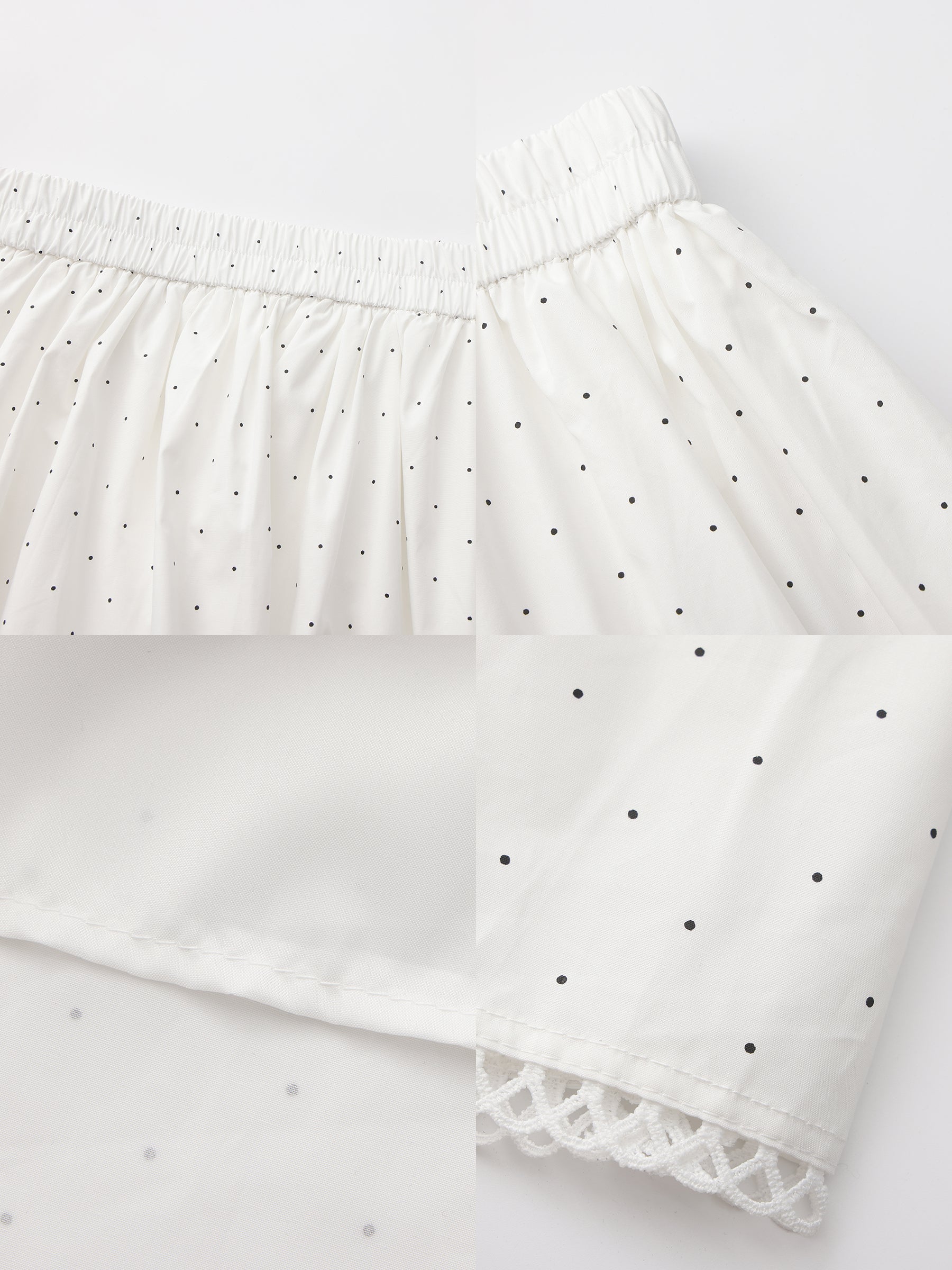 CUBIC Chic Polka Dot Lace Trim Skirt(Pre order: 7 days)-17