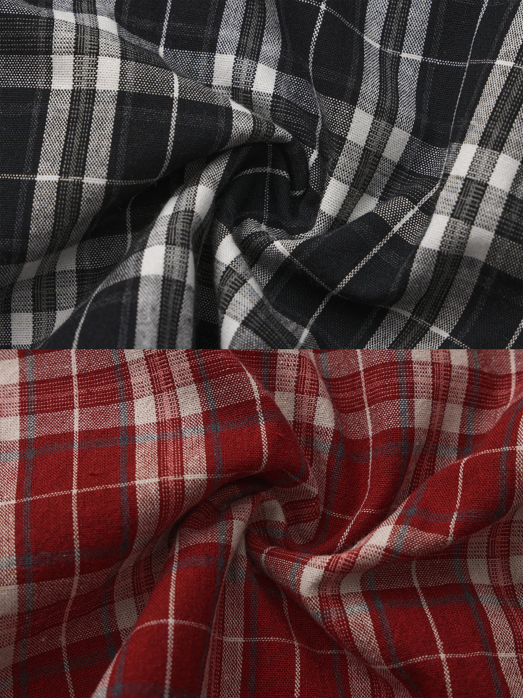 100% Cotton Patchwork Check A-Line Maxi Skirt-19