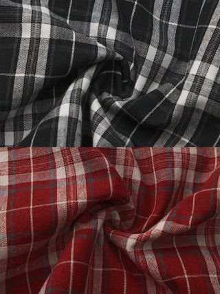 100% Cotton Patchwork Check A-Line Maxi Skirt
