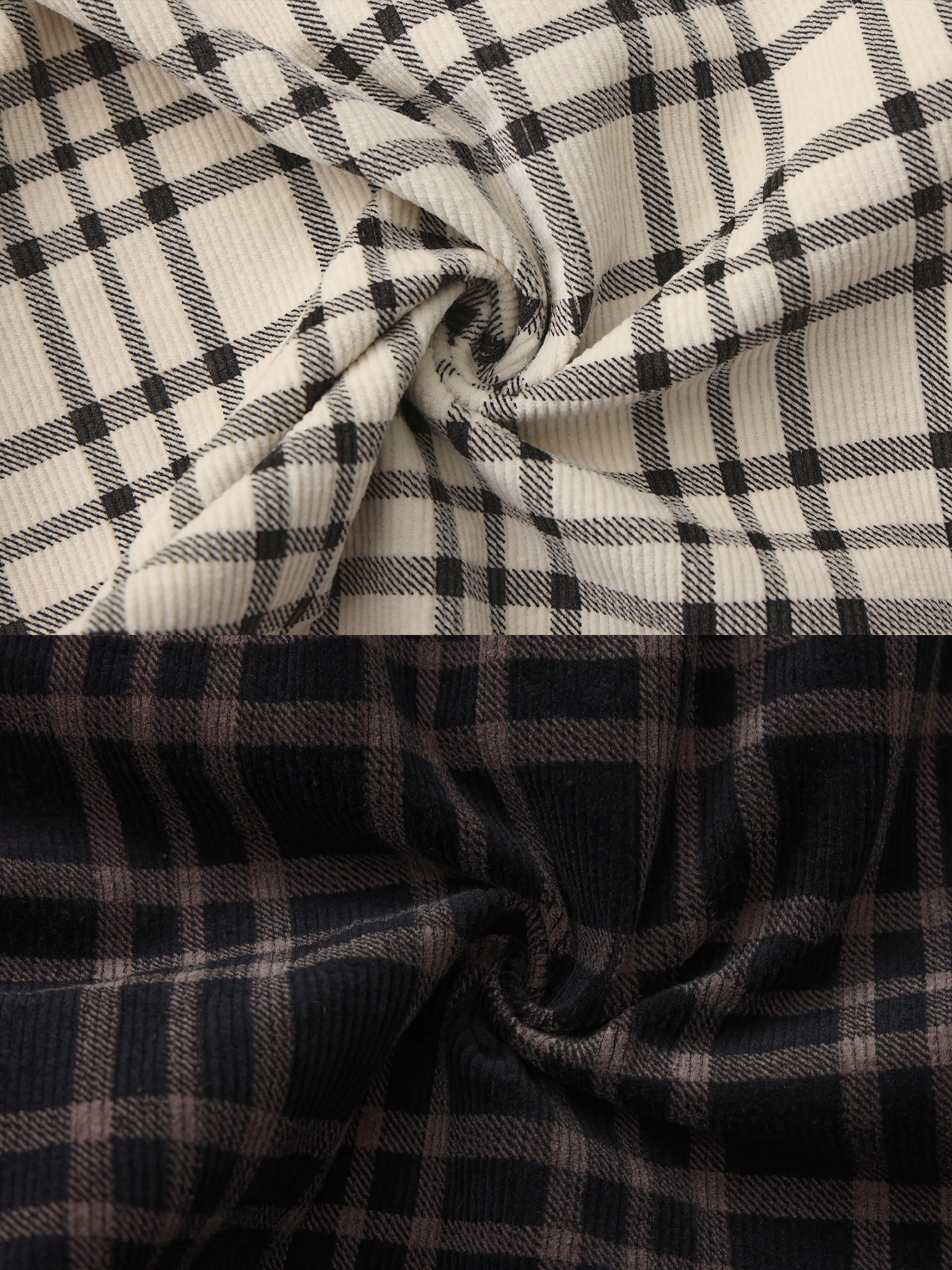 Vintage Plaid Curved Cropped Trousers-19