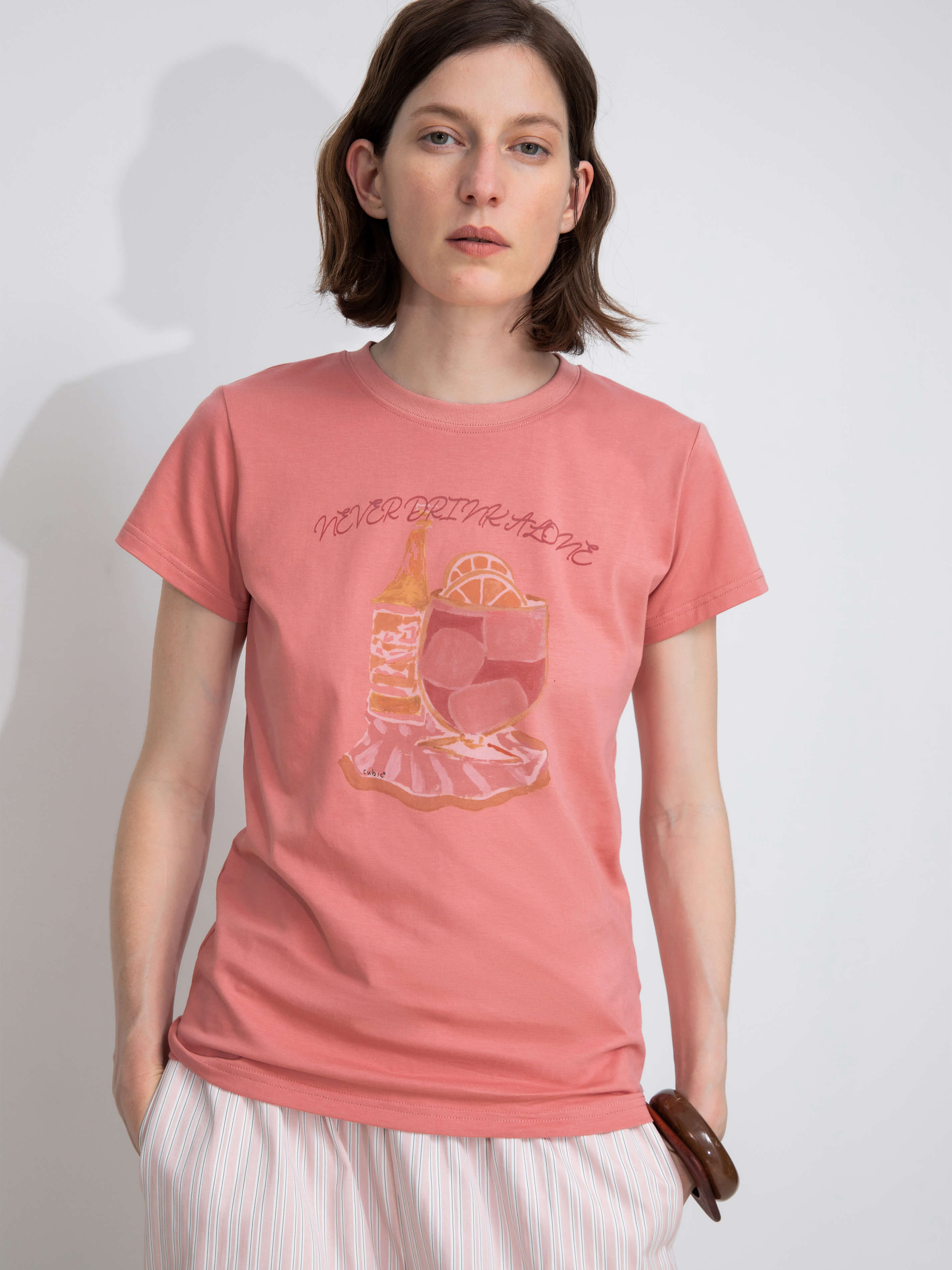 Printed Casual Short-Sleeve Top-17
