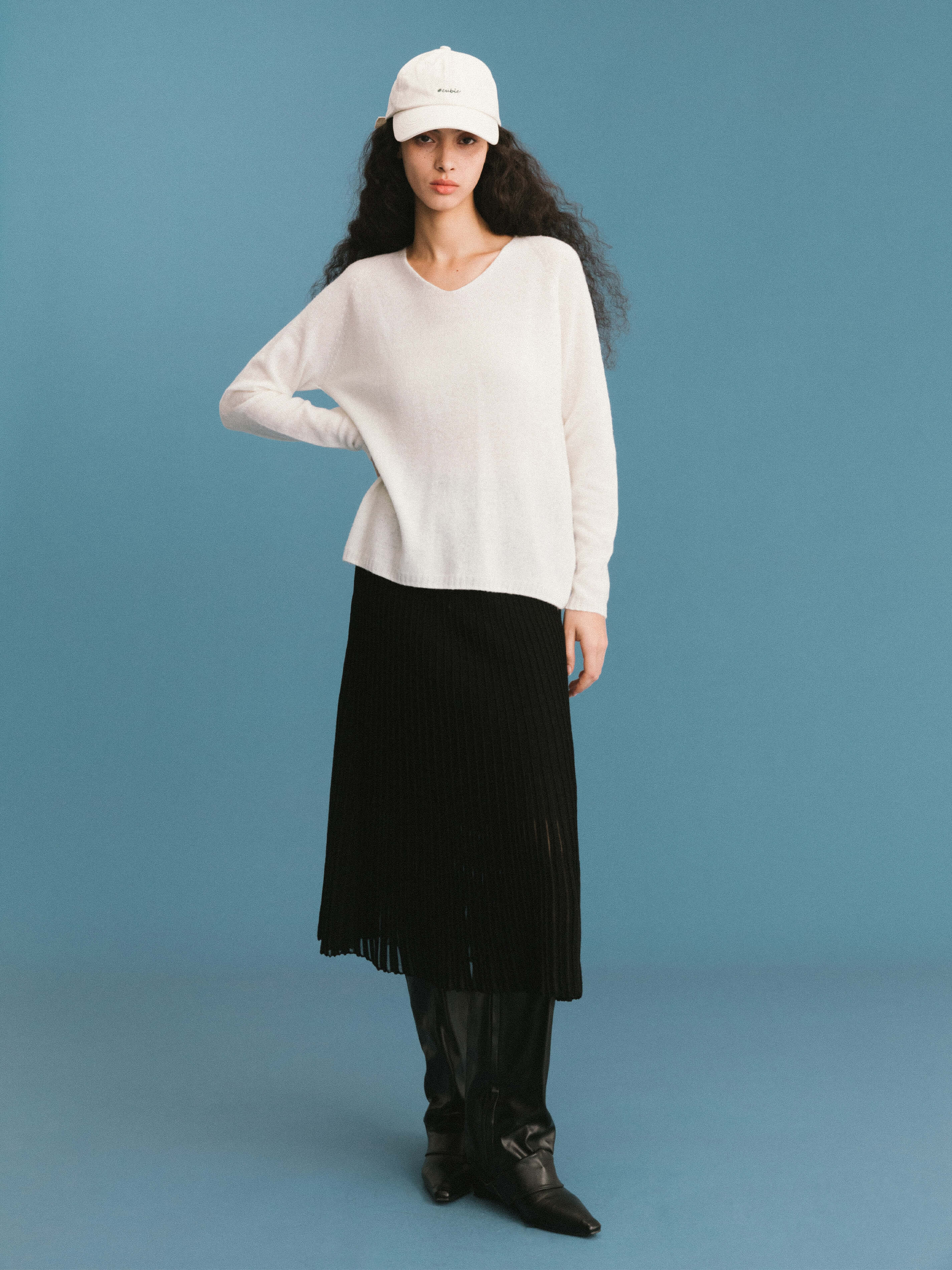 ONE BY CUBIC Boxy 100% Sheep Wool Knitwear Jumper-18
