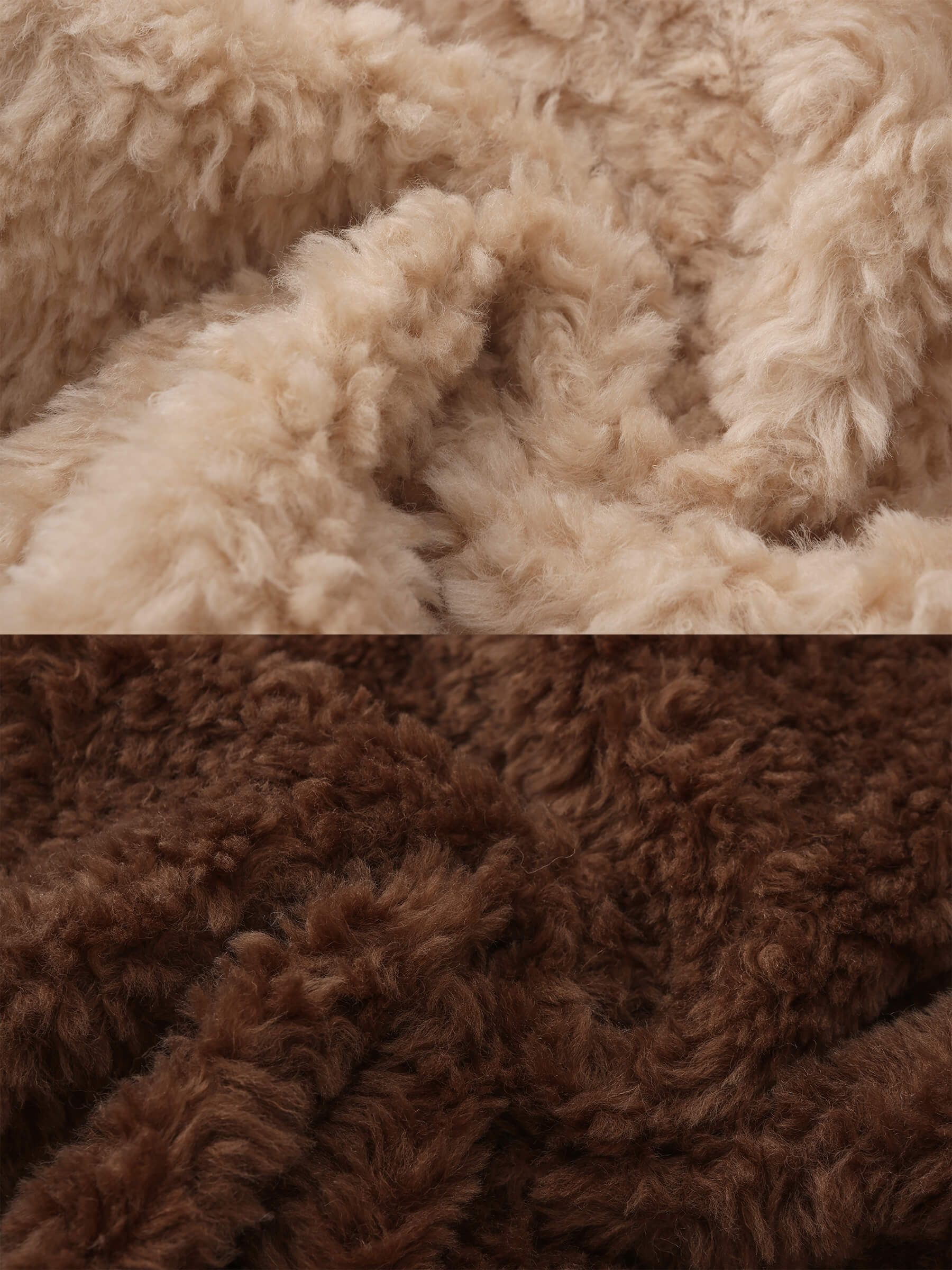 ONE BY CUBIC Hign Collar Furry 100% Wool Coat-19