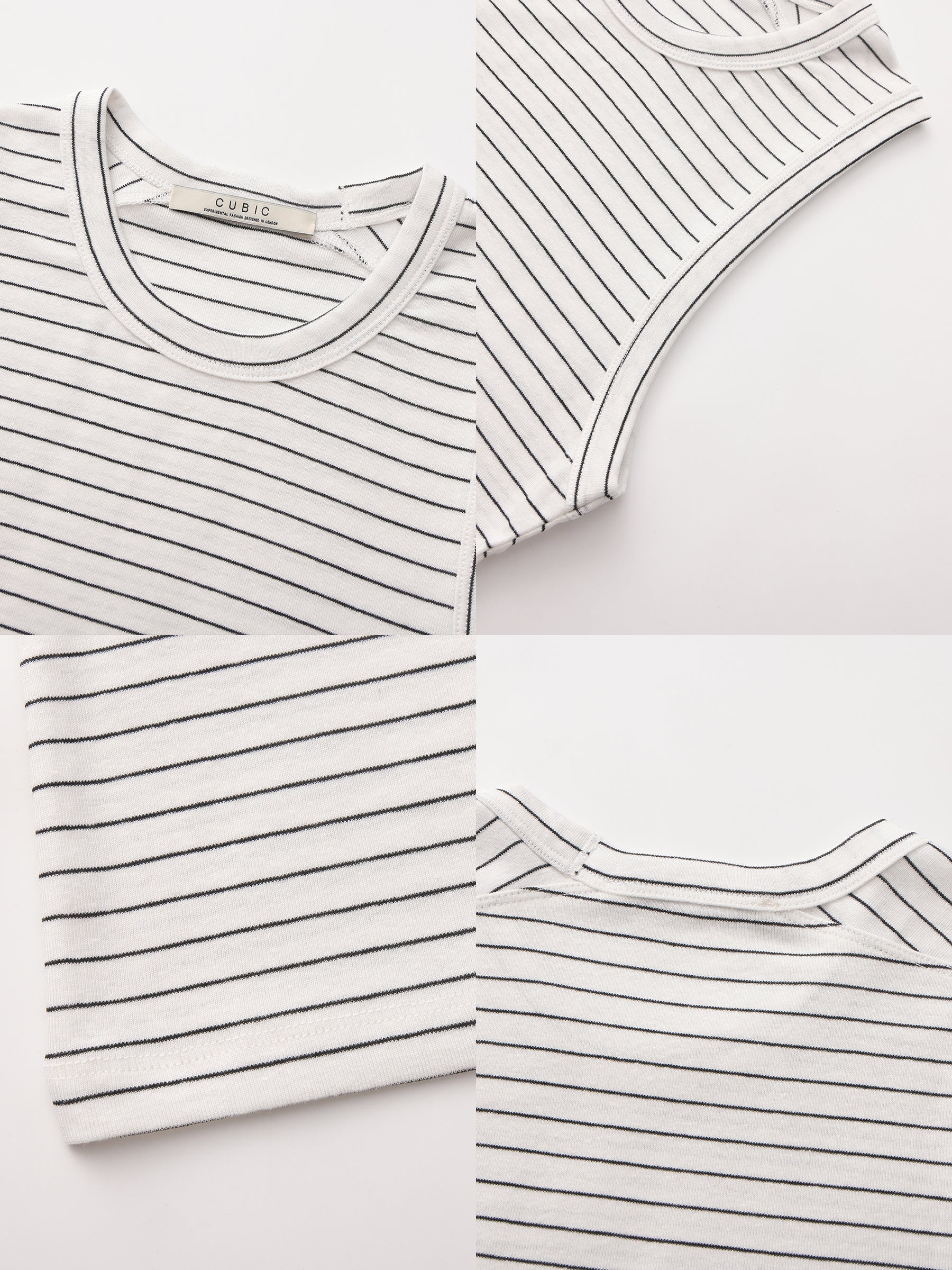 CUBIC Lyocell Striped Linen Vest-17