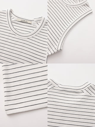 CUBIC Lyocell Striped Linen Vest