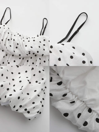 Polka Dots Print Cropped Cami Top
