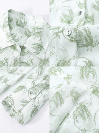 Loose Printed Sheer Shirt