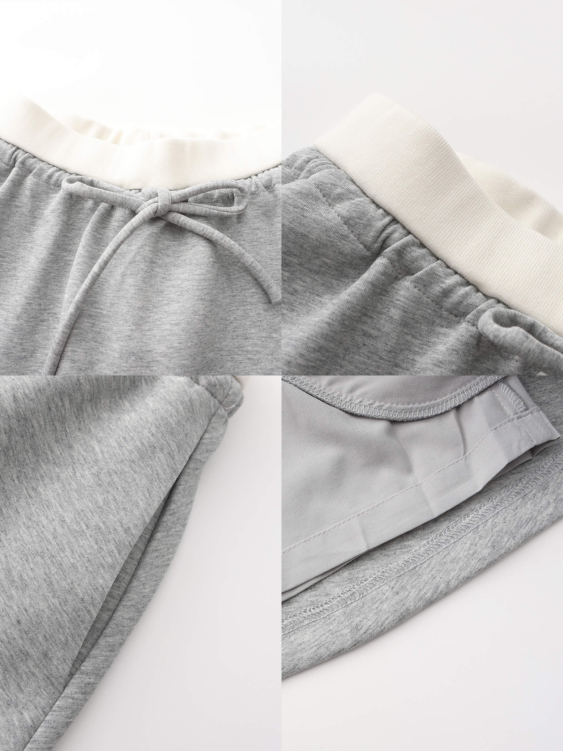 Drawstring Waist A-line Sweat Skirt-19