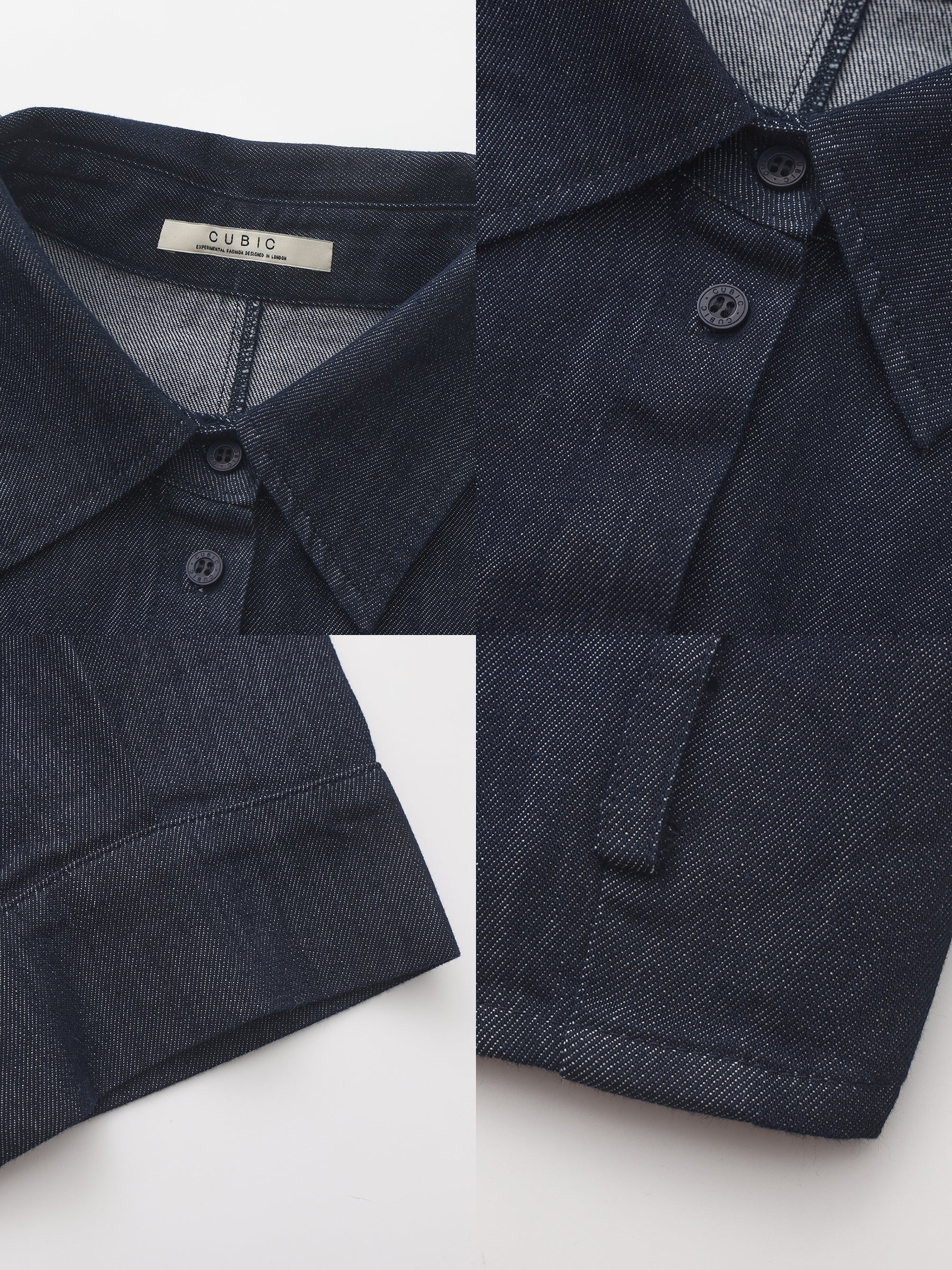 CUBIC Waist-Cinching Cropped Shirt-18