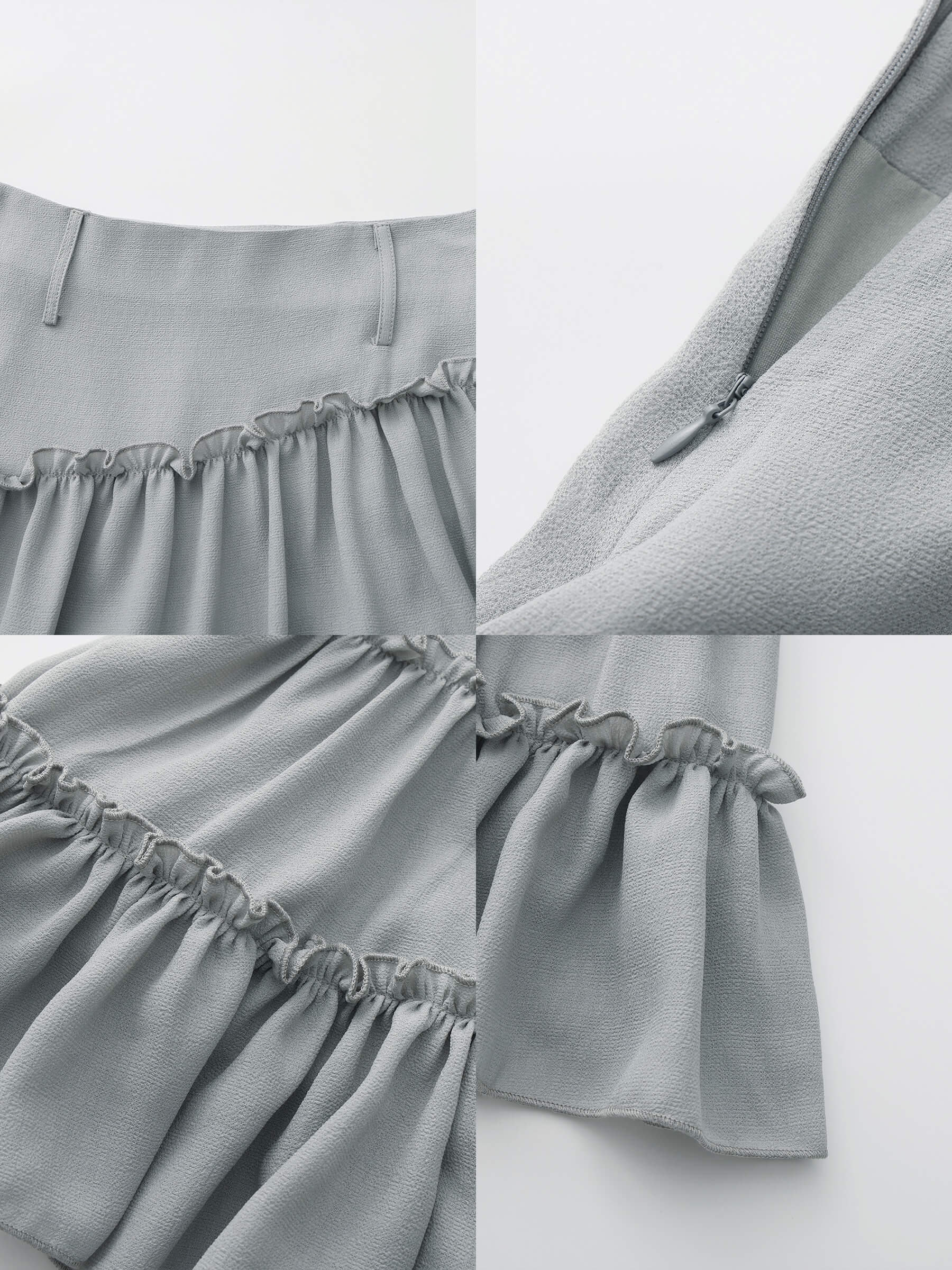 Asymmetrical Ruffled Mini Skirt-19