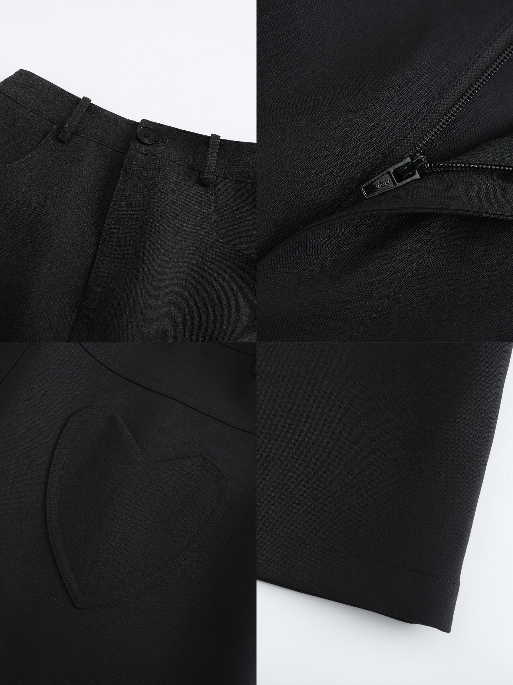 Heart Patch Tailored Mini Skirt-17