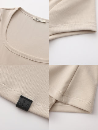 CUBIC Modal Square Neck Short-sleeved T-shirt