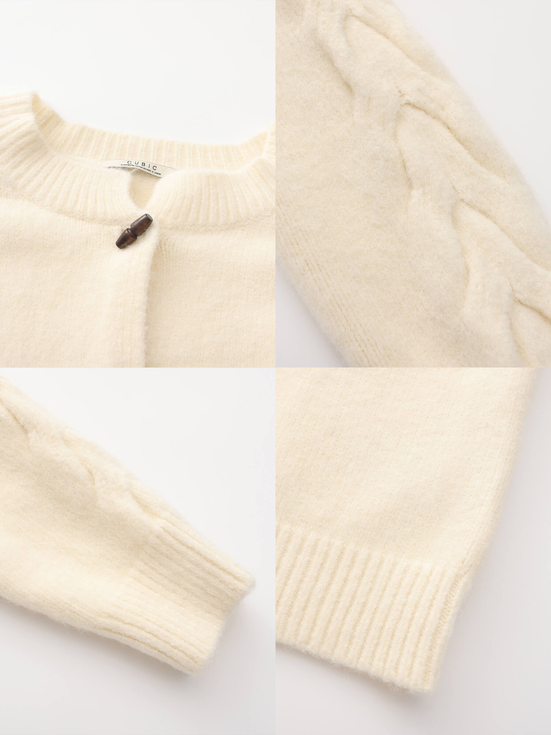 Crew Neck Short Knit Cardigan-19