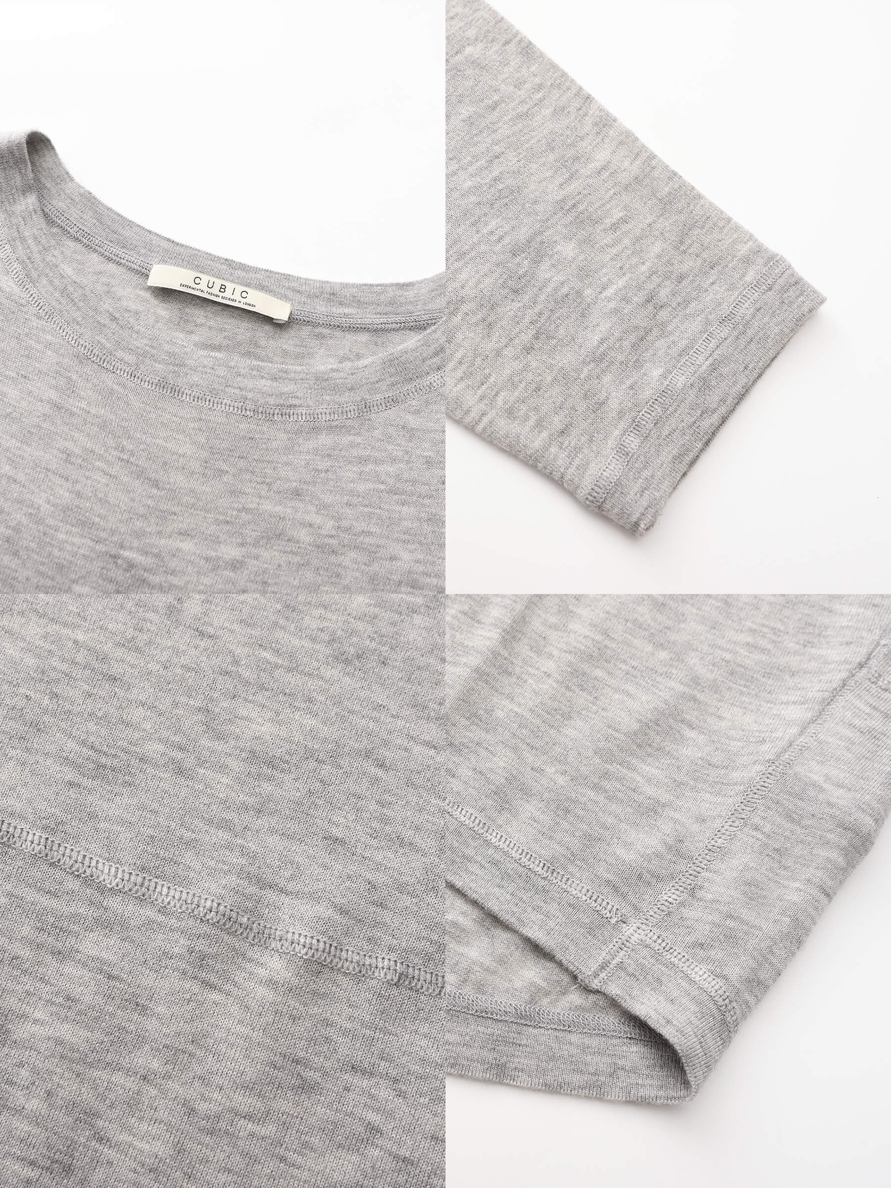 Crew Neck Long Sleeve Top with Wool Blend-19