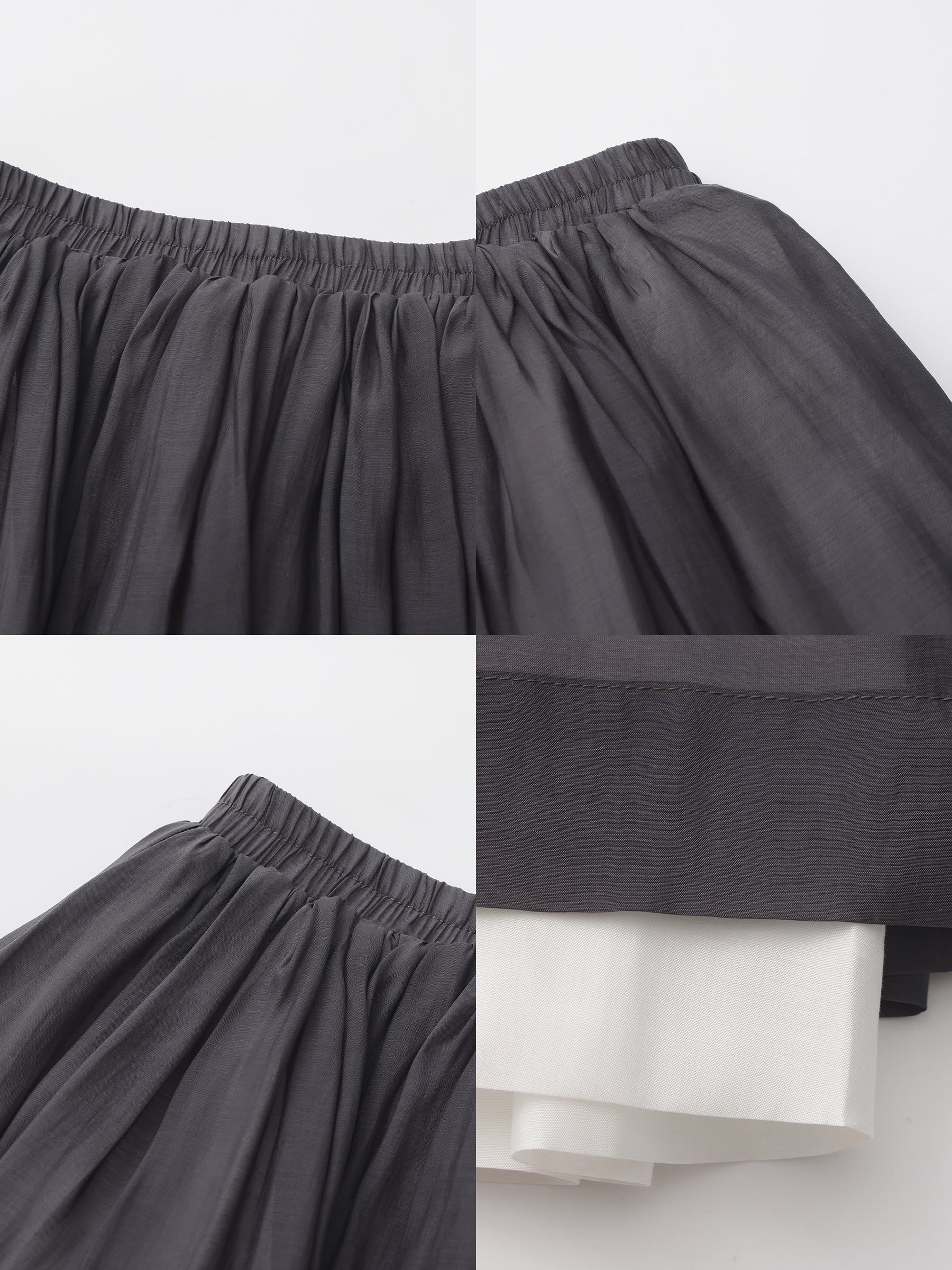 CUBIC Chic Lyocell Tiered Flare Skirt-18