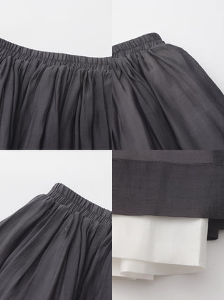 CUBIC Chic Lyocell Tiered Flare Skirt(Pre order: 30 days)