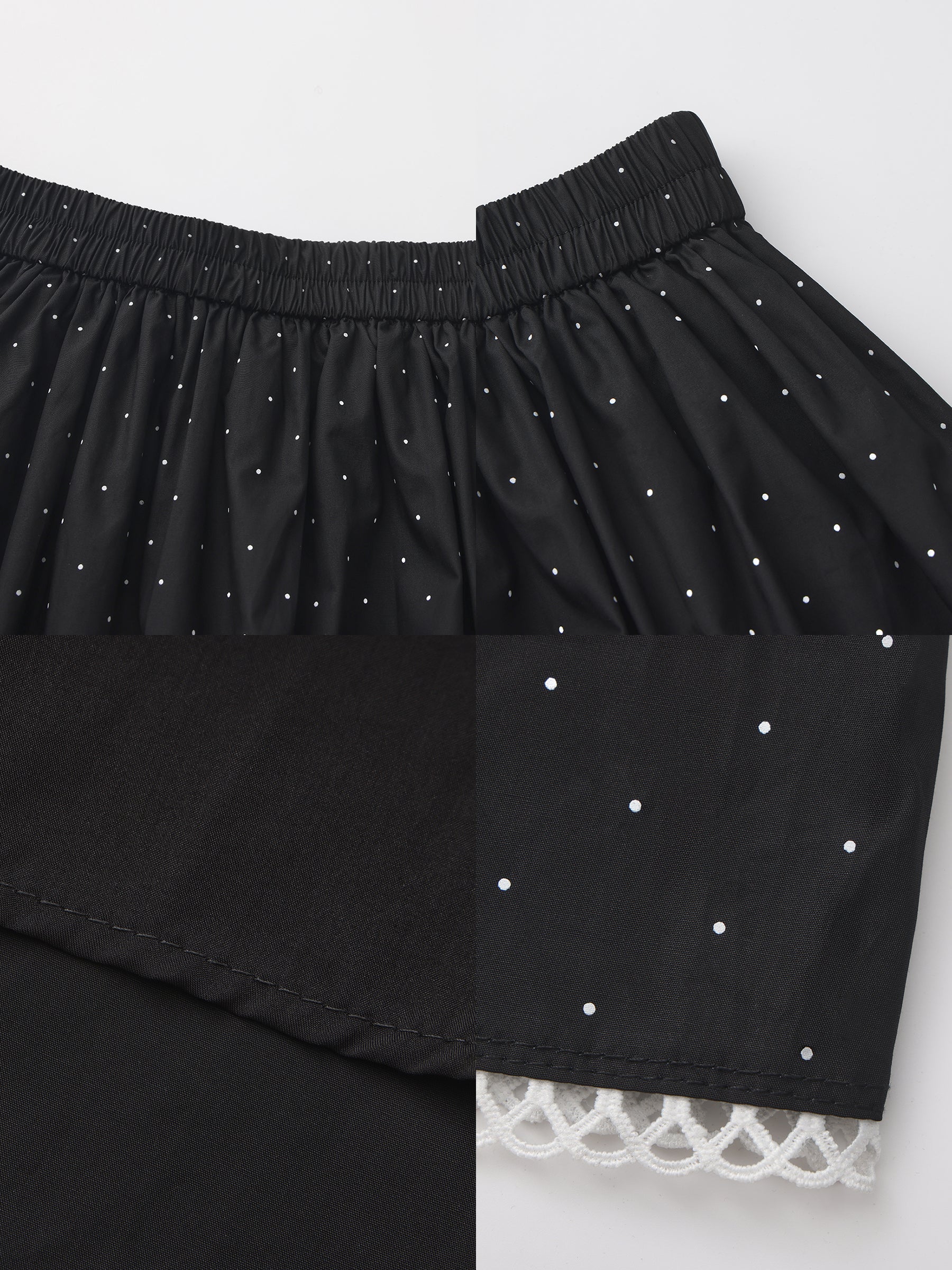 CUBIC Chic Polka Dot Lace Trim Skirt(Pre order: 7 days)-18
