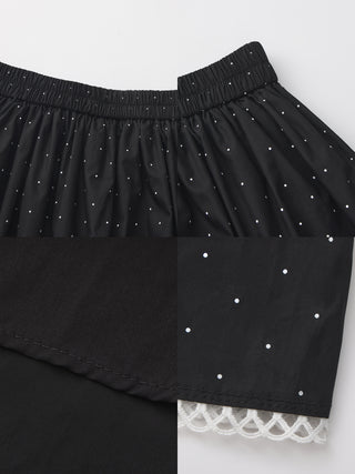 CUBIC Chic Polka Dot Lace Trim Skirt(Pre order: 7 days)