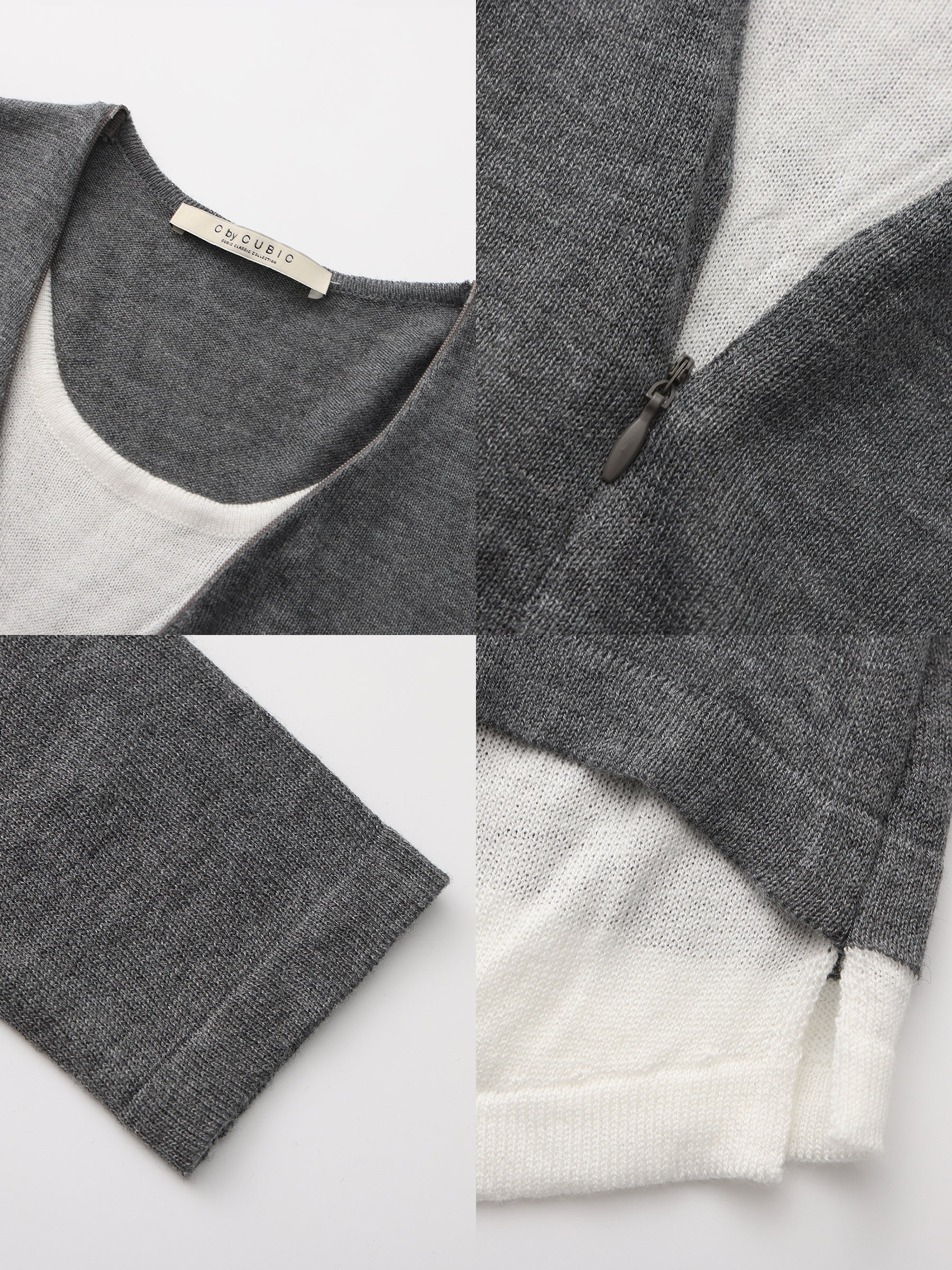 Casual Faux-Layer Knit Top-17