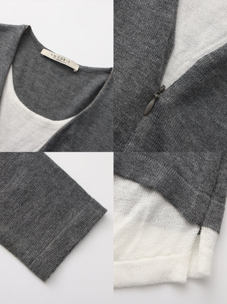 Casual Faux-Layer Knit Top