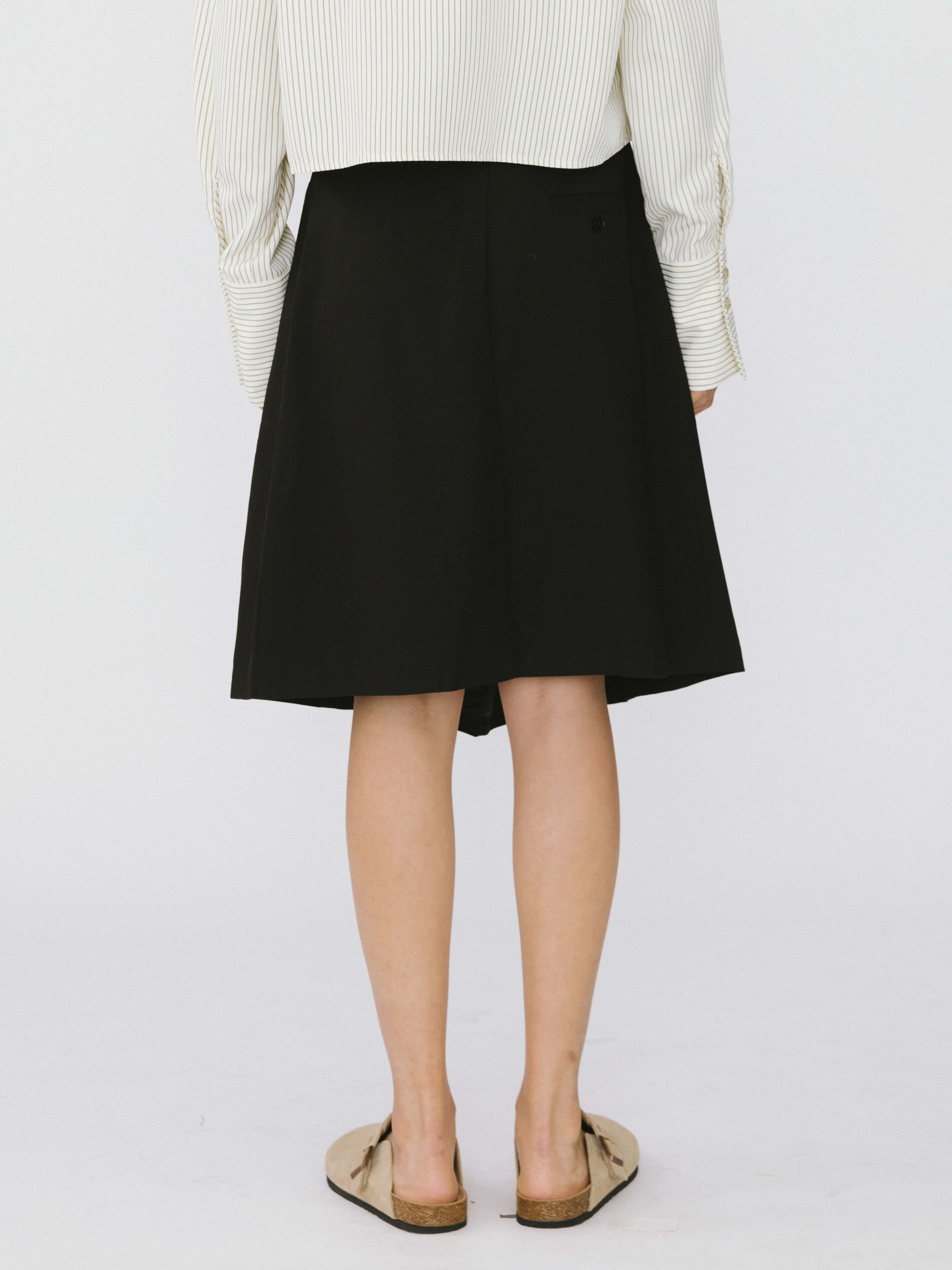 A-line Round Skirt with Wool Blend-18