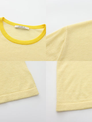 Contrast Color T-shirt with Wool Blend