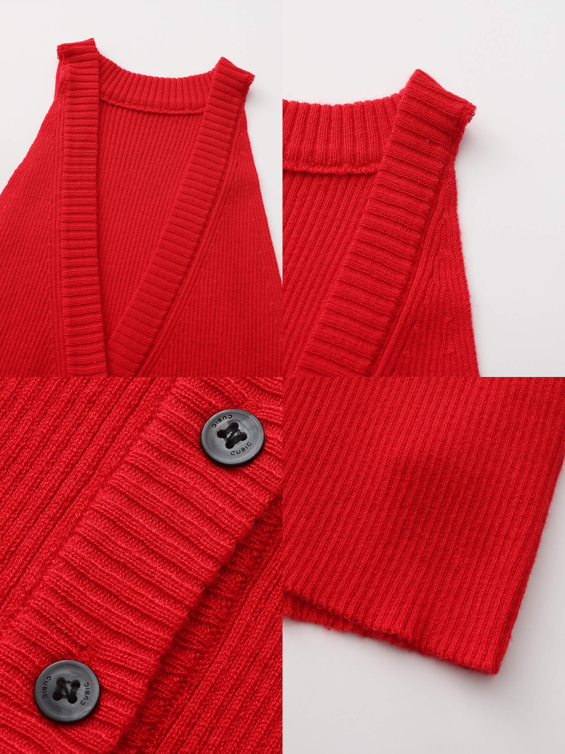 Halter Neck Off-Shoulder Cardigan Vest-20