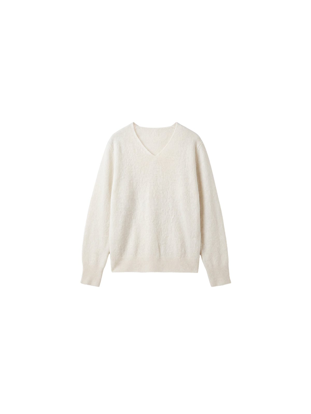 CUBIC Relaxed V-Neck Knit Sweater-18