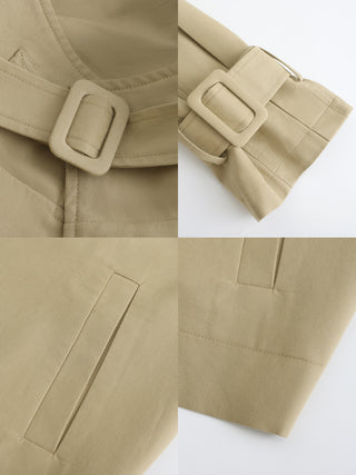 Overlay Cropped Trench Coat