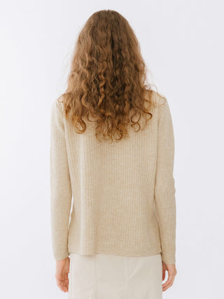 Crossover Ribbed Knit Jumper