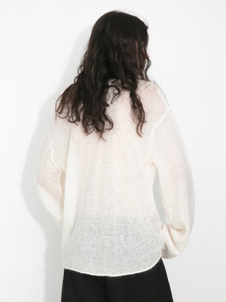 Henley Neck Loose-Fit Long-Sleeve Cover-Up