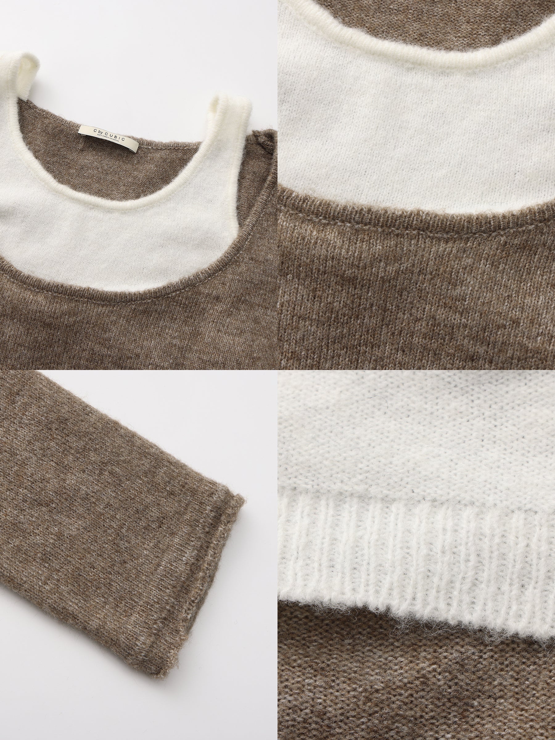 Classic Boat Neck Faux-Layer Top-17