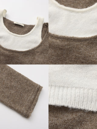 Classic Boat Neck Faux-Layer Top