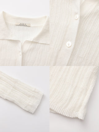 CUBIC Linen Collared Long-Sleeved Knit Sweater