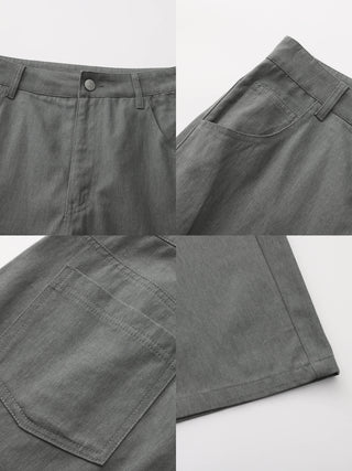 100% Cotton Draped Oversized Wide-Leg Casual Pants