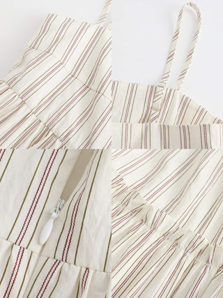 Strap Striped Cake Dress