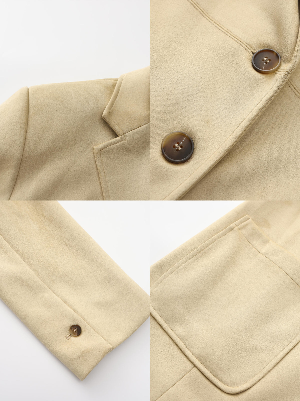 ONE BY CUBIC Silky Tailored Suede Jacket-25