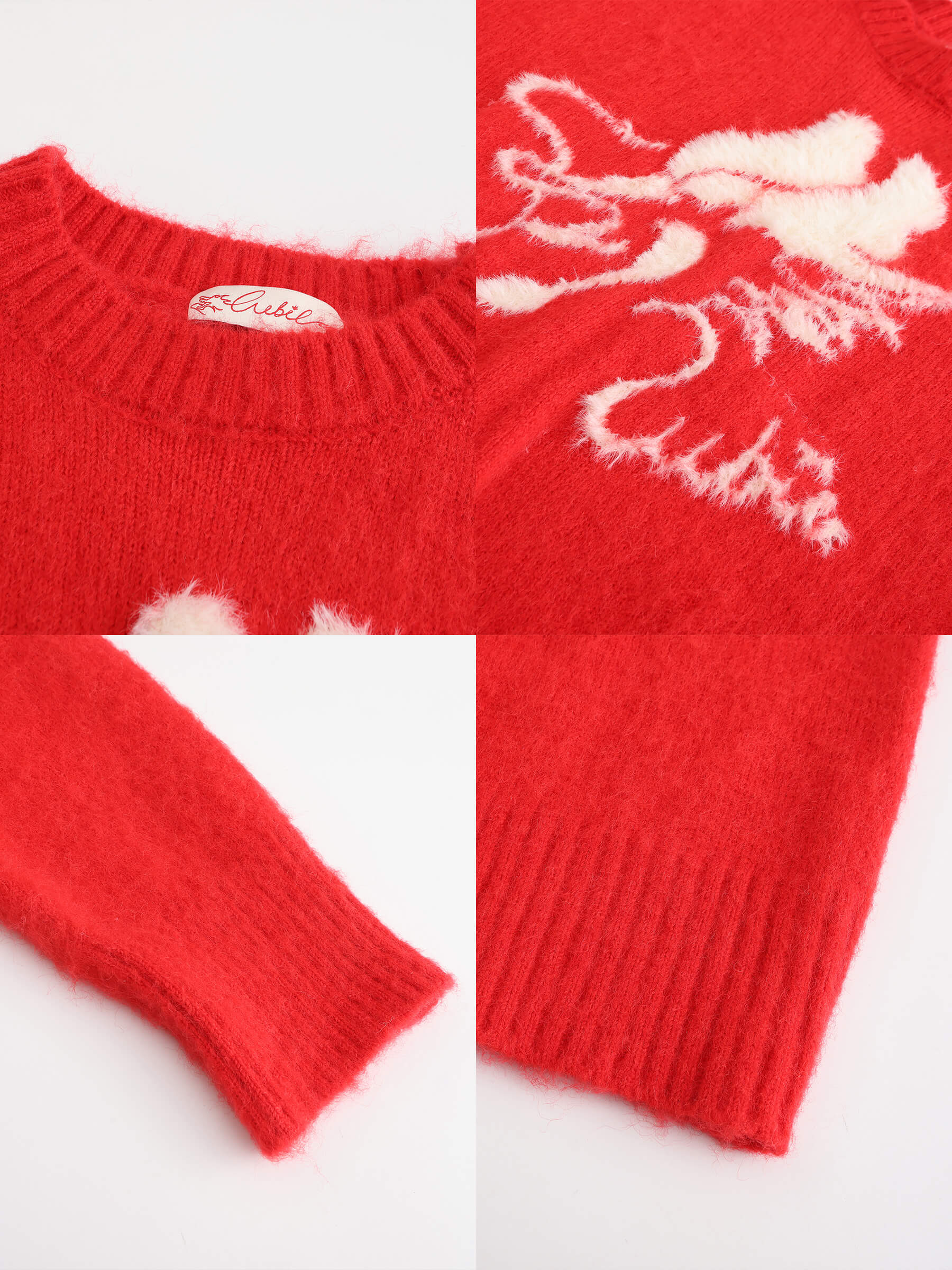 Loose Fit Color Block Jacquard Sweater-17