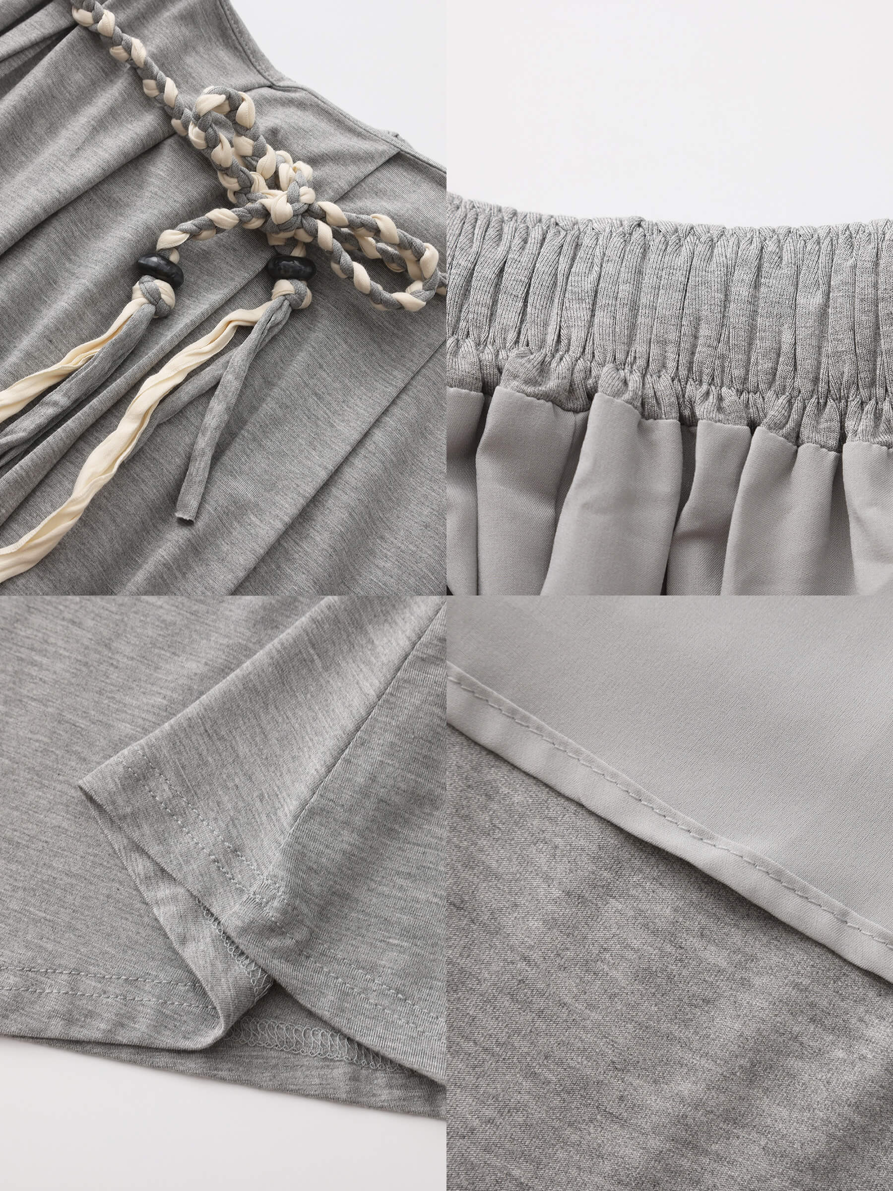 Pleated Hand-Braided High-Stretch Maxi Skirt-19