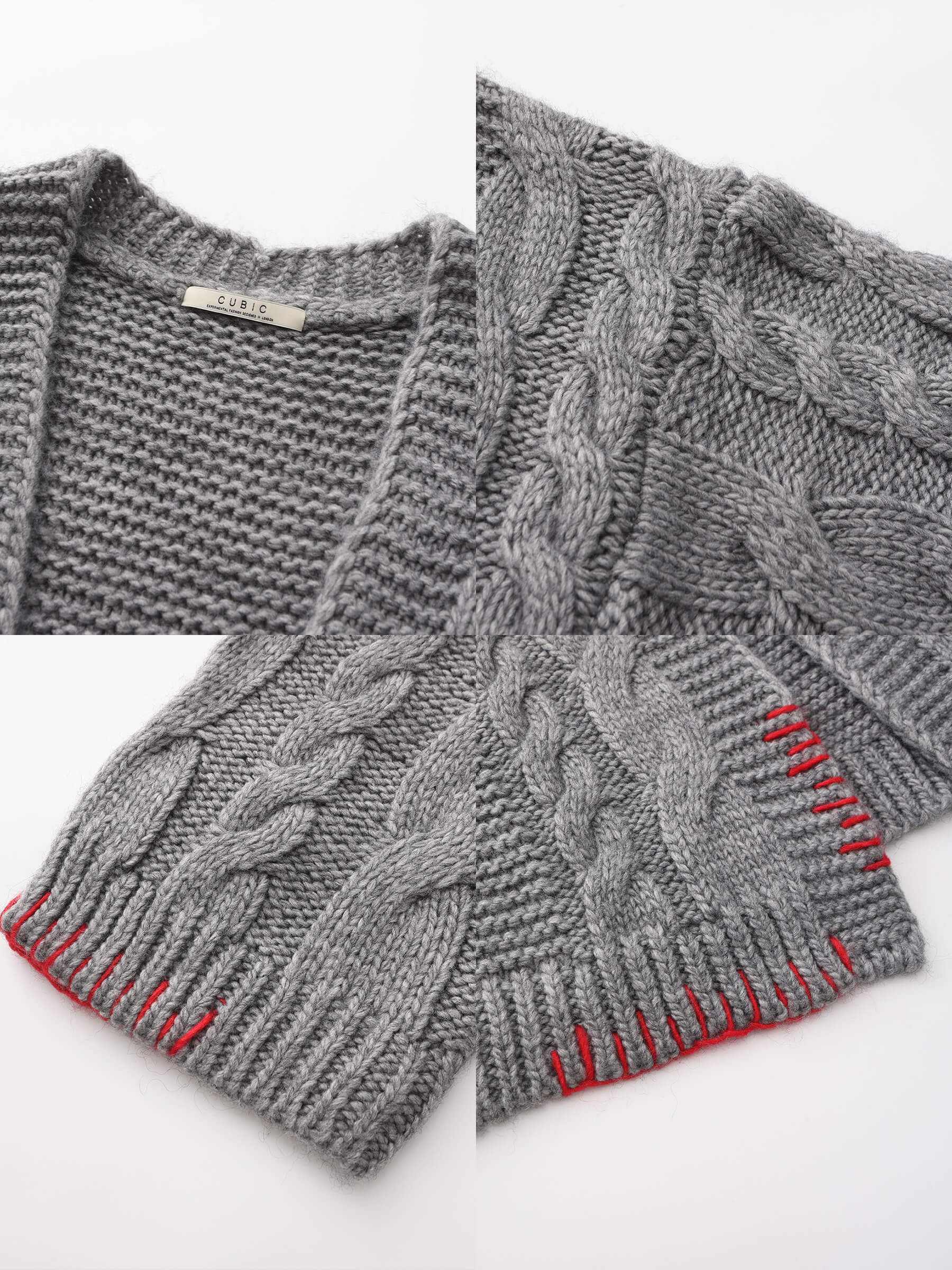 Cable Knit Cardigan with Wool Blend-19