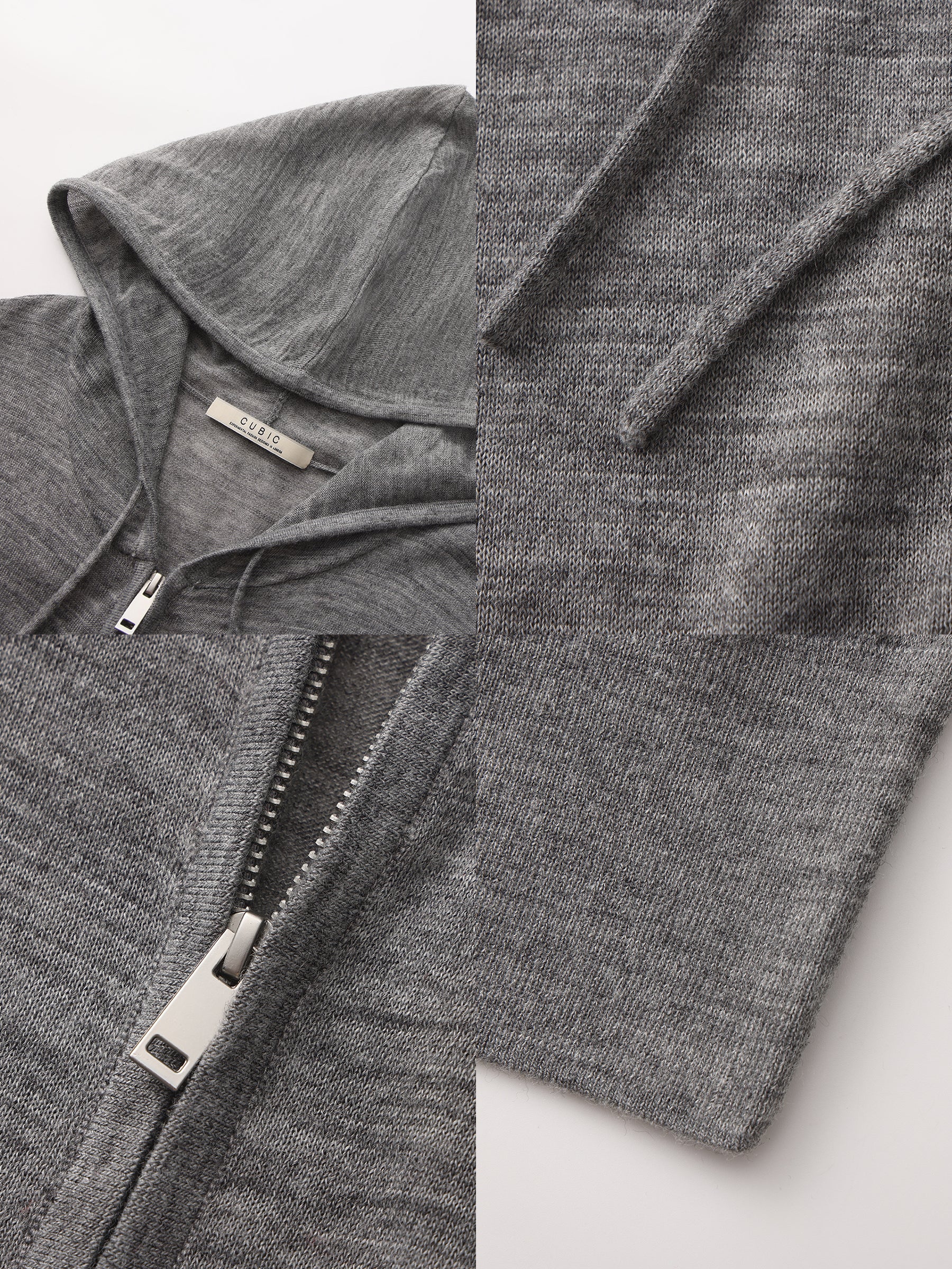 CUBIC Wool Zip-Up Hoodie-18