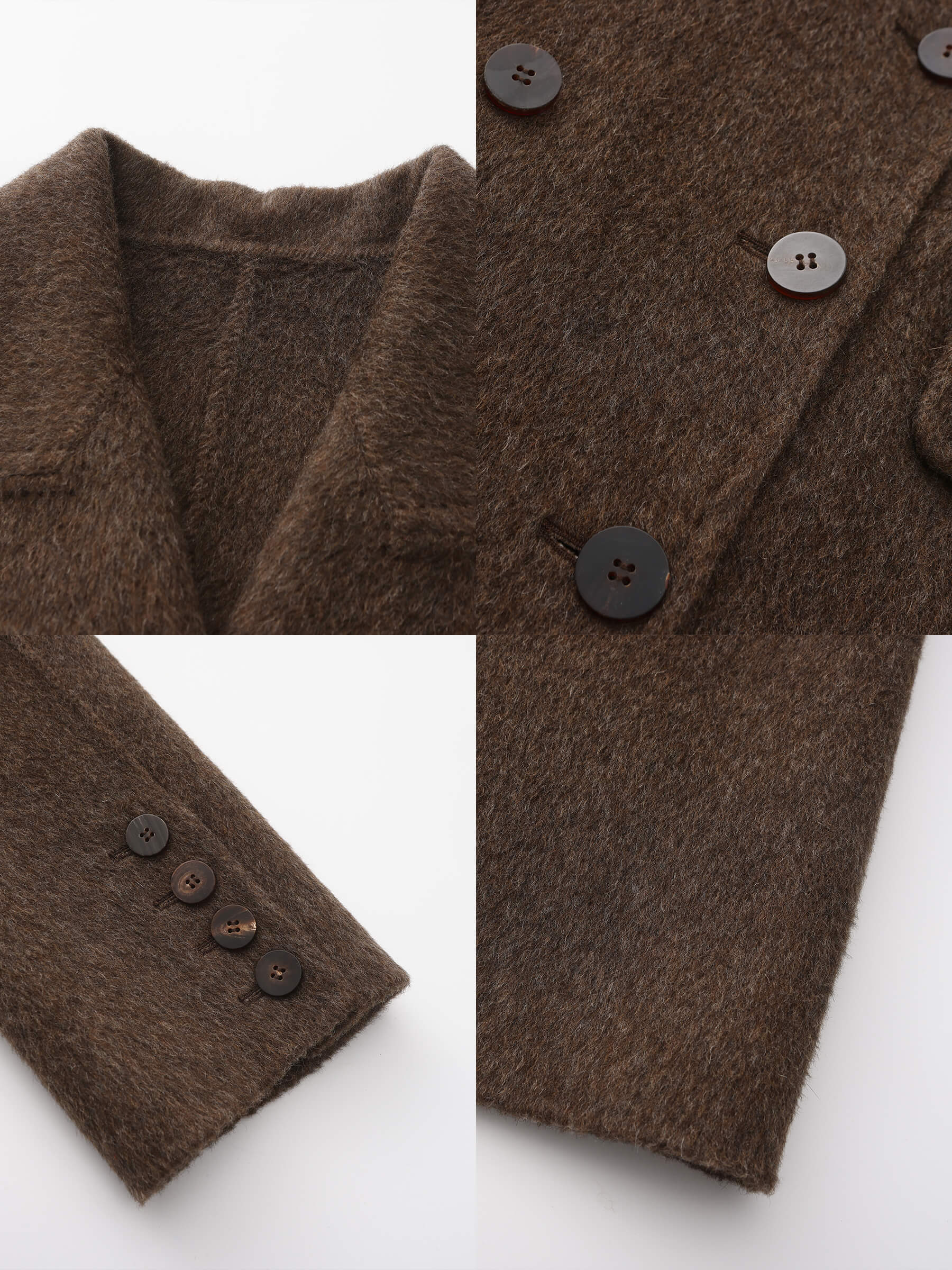 ONE BY CUBIC Straight Wool Blend Long Coat-19